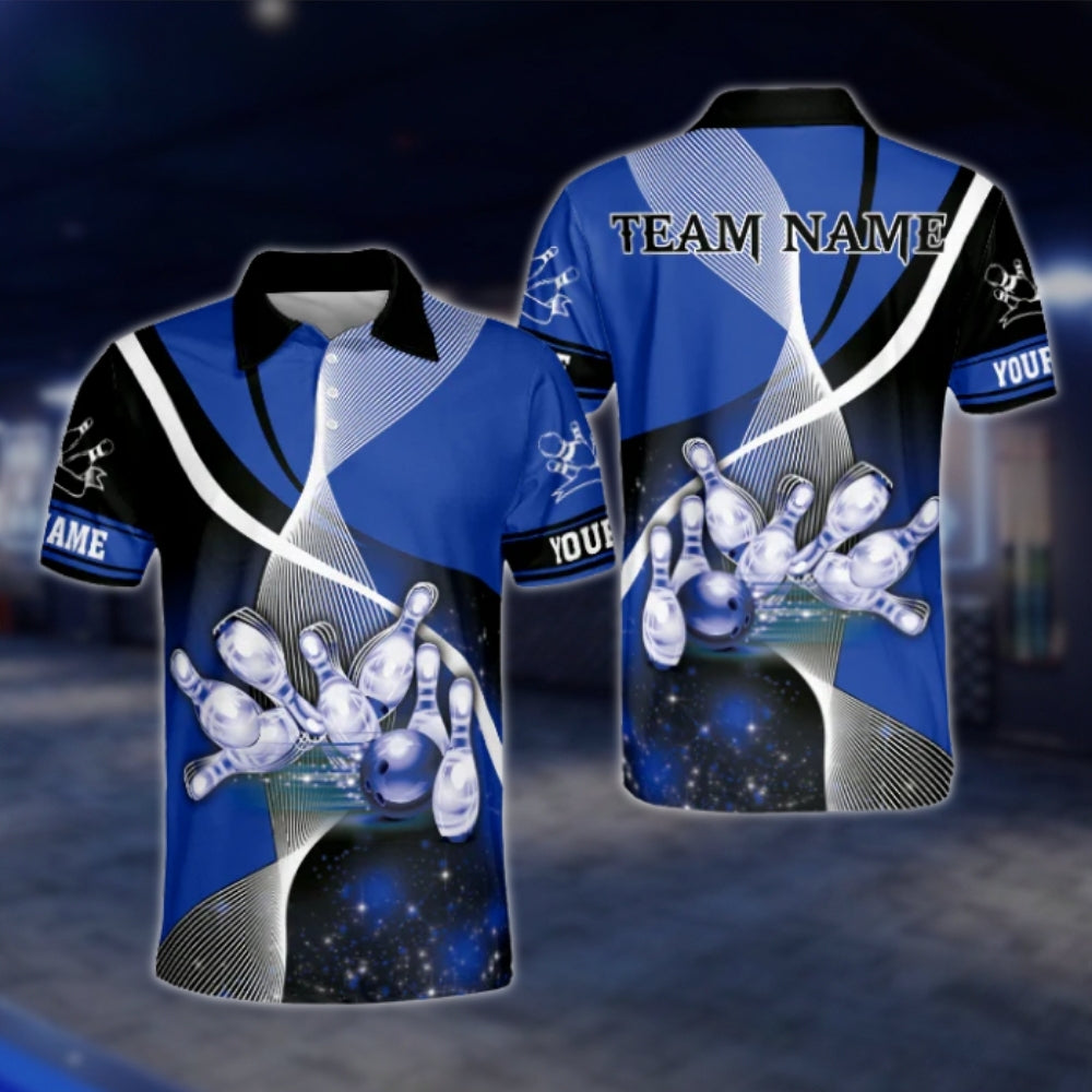 Custom Team Red Bowling Polo Shirt Mens, Custom Bowling Shirts BZ0119