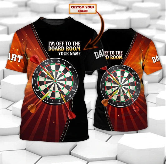 I'm Off To the Board Room Personalized Darts Button Polo