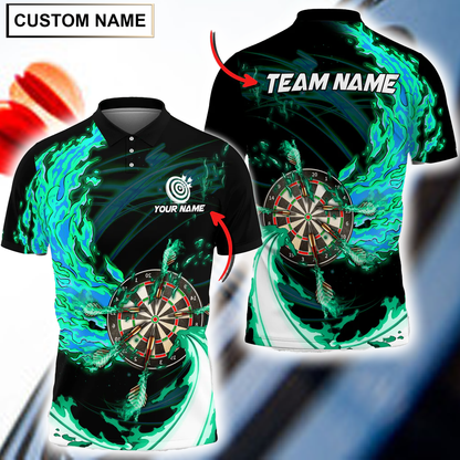 Breath of Fire Multilcolor Personalized Darts Button Polo