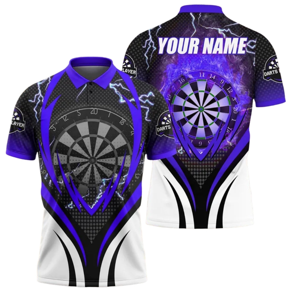 Flame Red for Mens Personalized Darts Button Polo