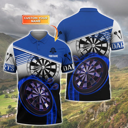 Multi Color Personalized Darts Button Polo