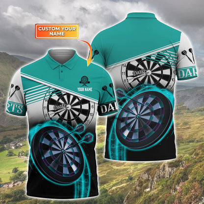 Multi Color Personalized Darts Button Polo