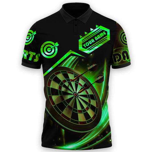 Green Player Np11 Personalized Darts Button Polo