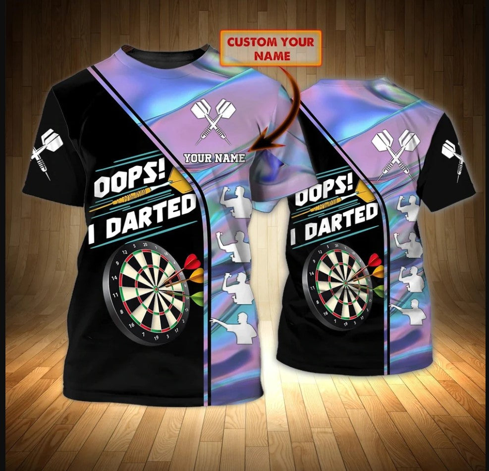 Oops I Darted Personalized Darts Button Polo
