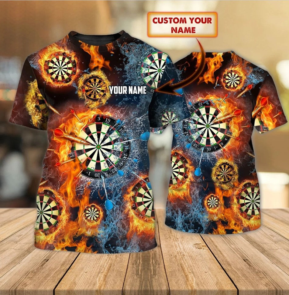 Fire and Water Personalized Darts Button Polo