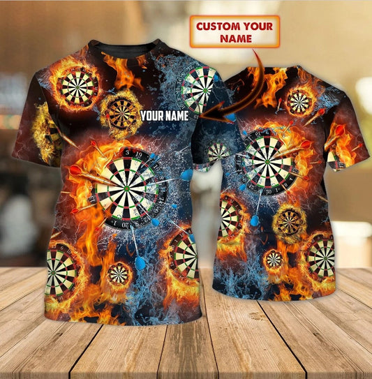 Fire and Water Personalized Darts Button Polo