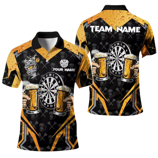 Beer and Personalized Darts Button Polo