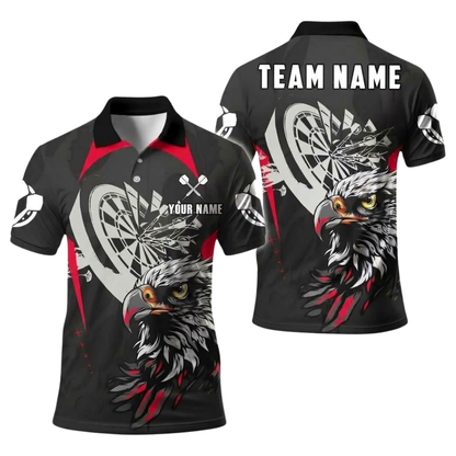Eagle Men Personalized Darts Button Polo