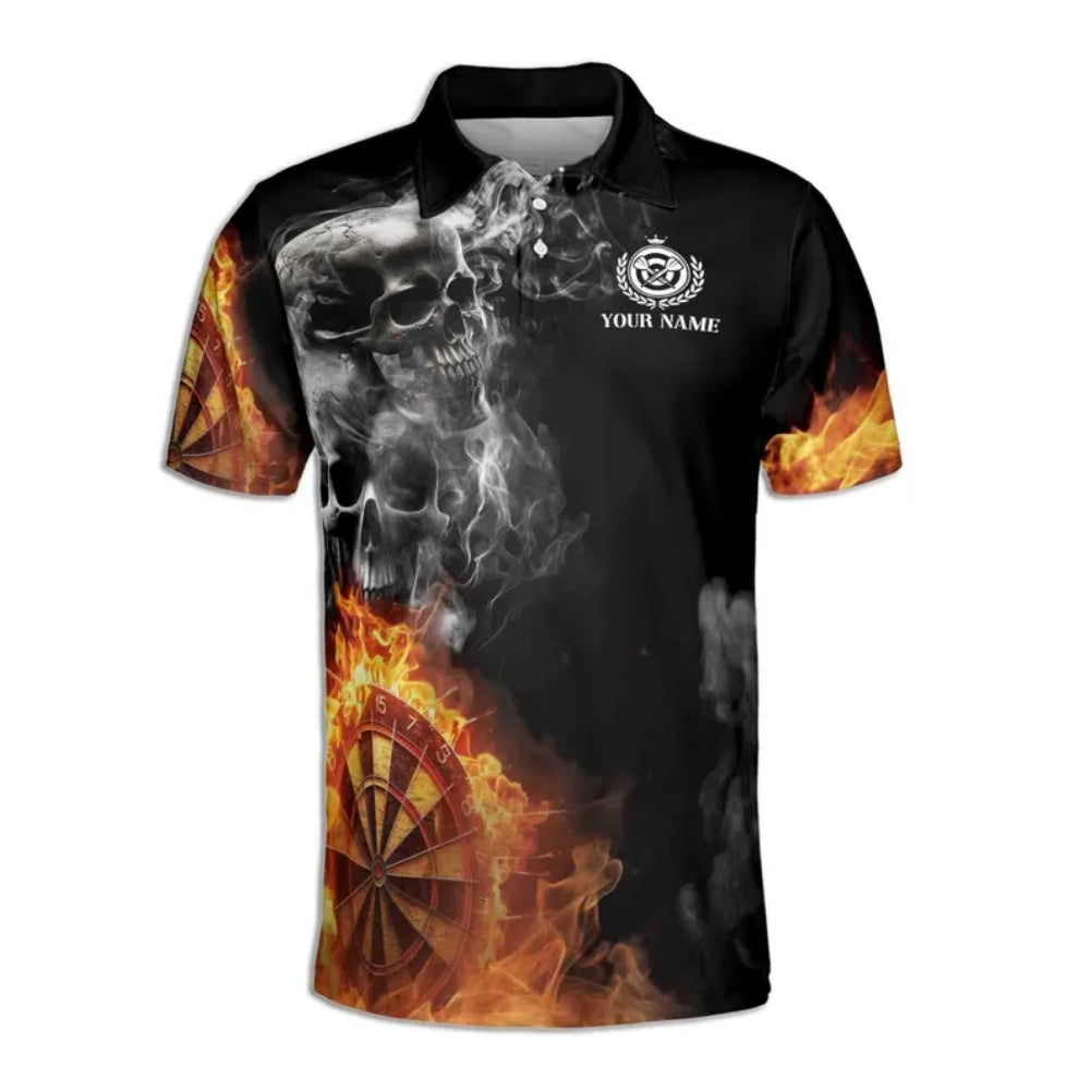 Hello Darkness My Old Friend I've Come To Play with Personalized Darts Button Polo