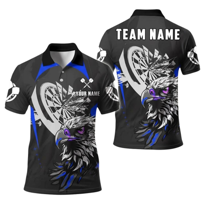 Eagle Men Personalized Darts Button Polo