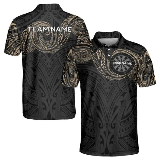 Tribal Mens Personalized Darts Button Polo