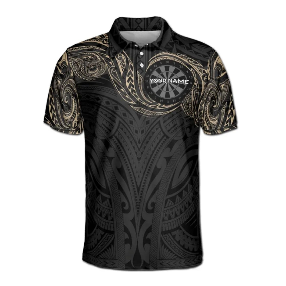 Tribal Mens Personalized Darts Button Polo