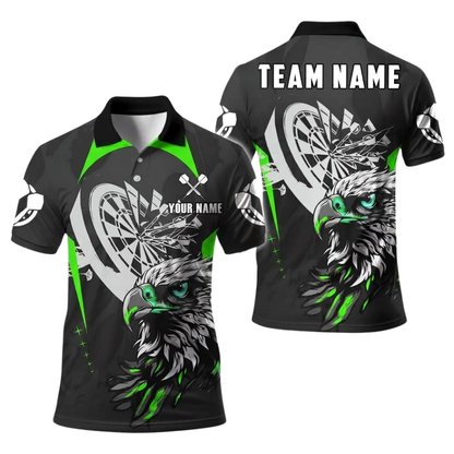 Eagle Men Personalized Darts Button Polo