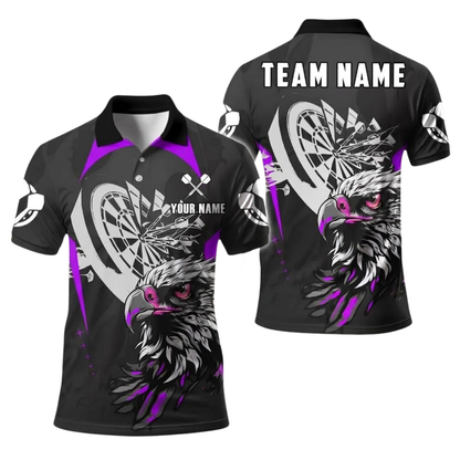 Eagle Men Personalized Darts Button Polo