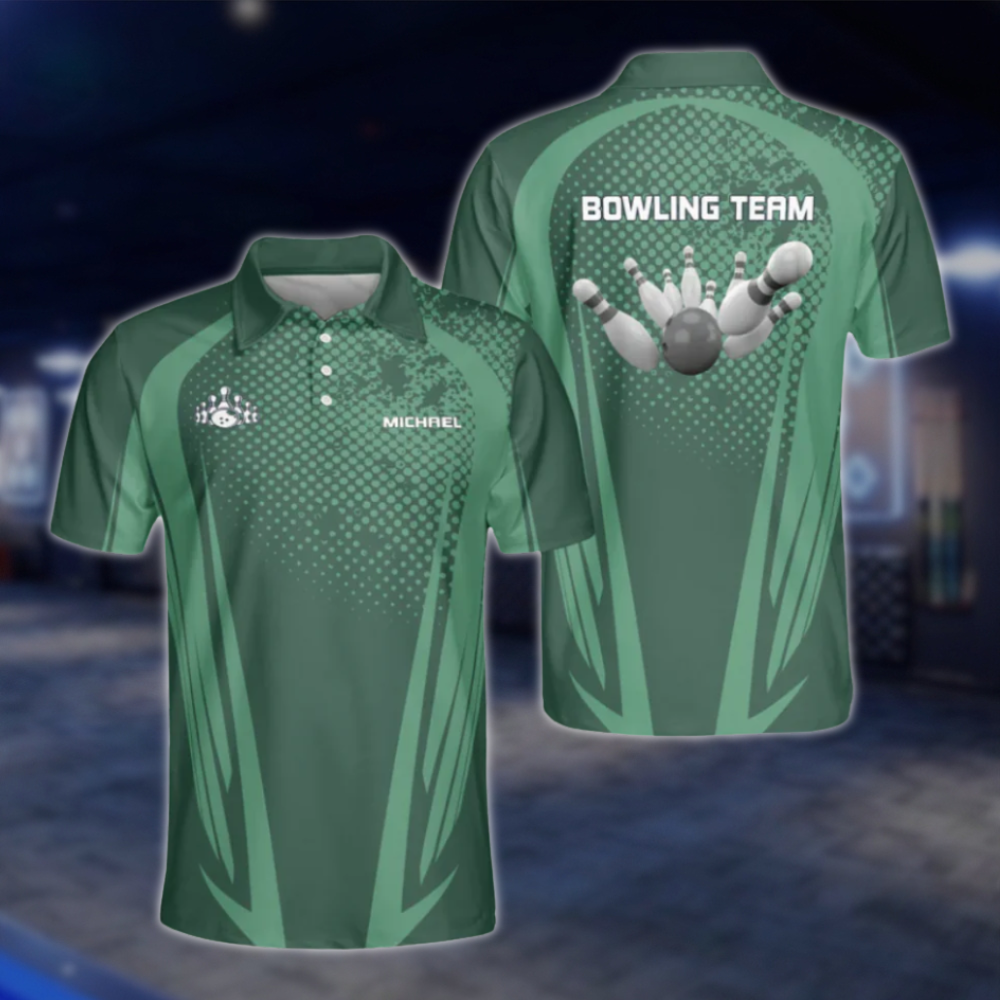 Customized Team Blue And White Bowling Polo Shirts For Men, Custom Bowling Shirts BE0093