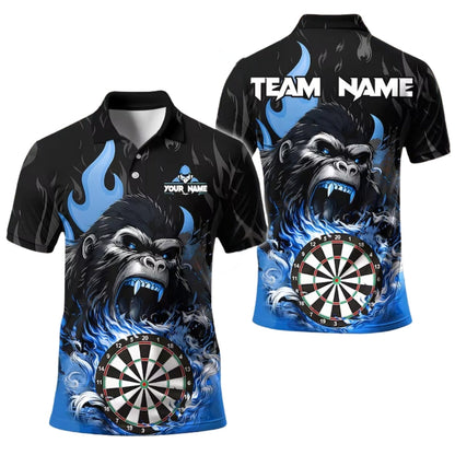 Gorilla Men Personalized Darts Button Polo