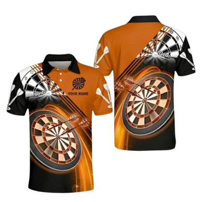 Red Lightning Men's for Team Personalized Darts Button Polo