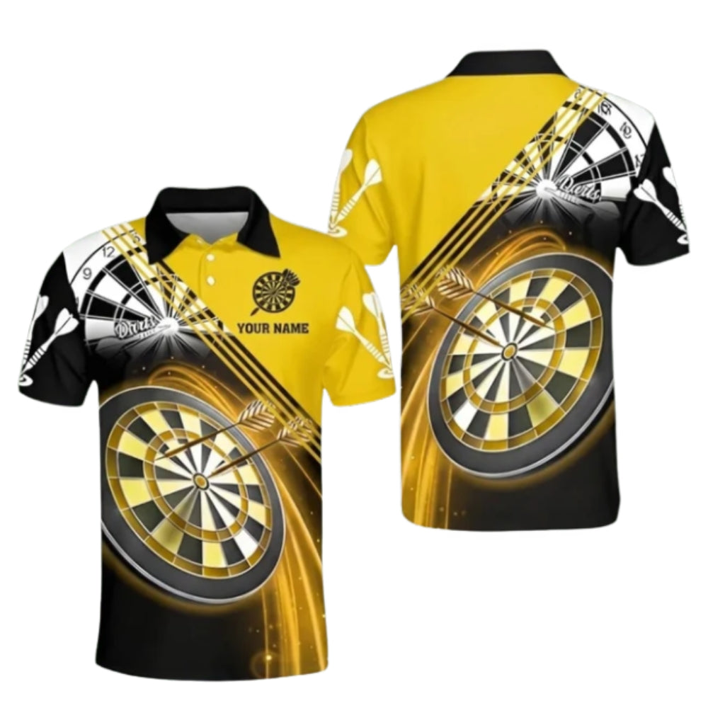 Red Lightning Men's for Team Personalized Darts Button Polo