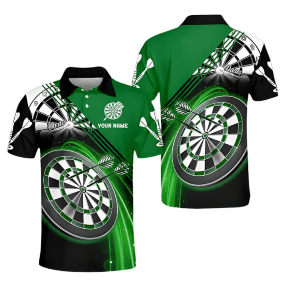 Red Lightning Men's for Team Personalized Darts Button Polo