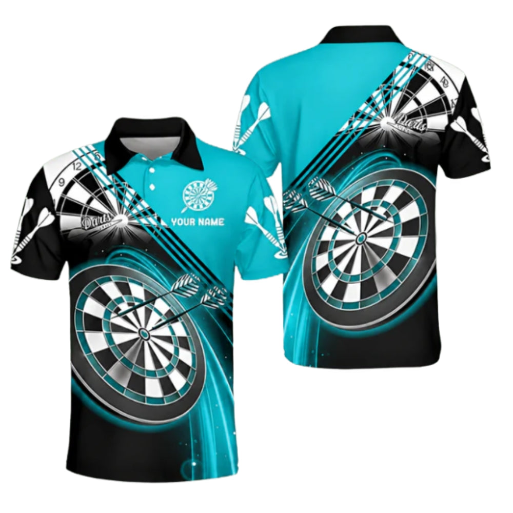 Red Lightning Men's for Team Personalized Darts Button Polo
