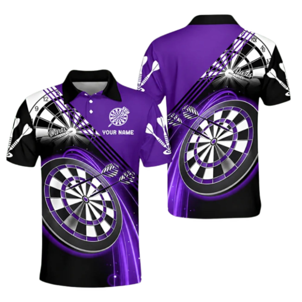 Red Lightning Men's for Team Personalized Darts Button Polo