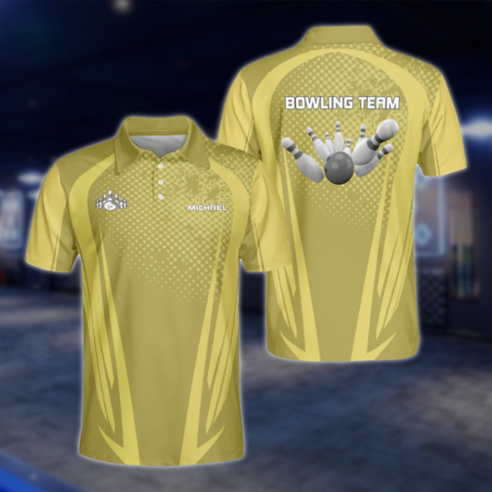 Customized Team Blue And White Bowling Polo Shirts For Men, Custom Bowling Shirts BE0093
