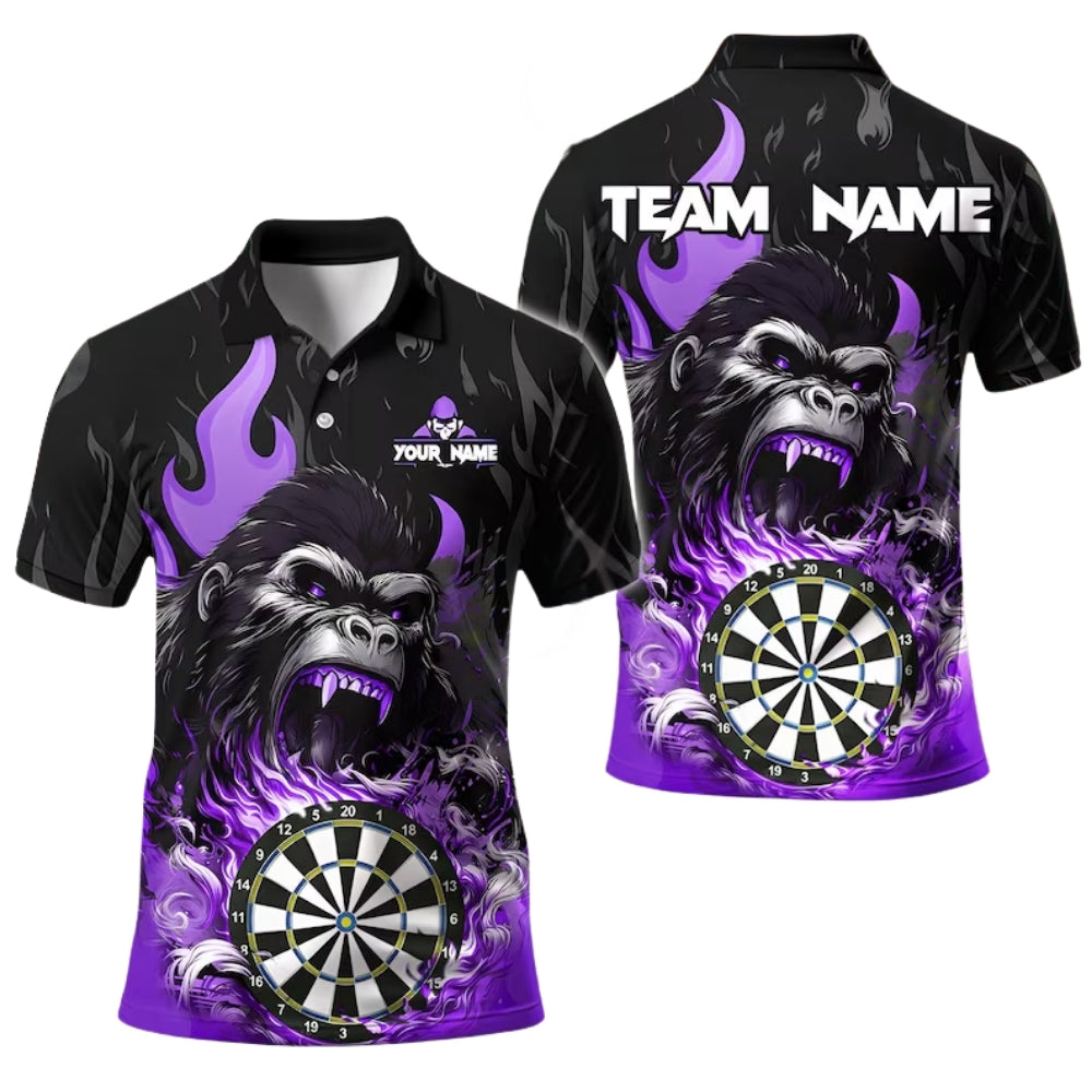 Gorilla Men Personalized Darts Button Polo