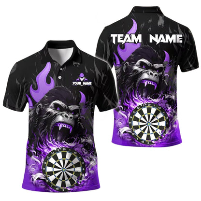 Gorilla Men Personalized Darts Button Polo