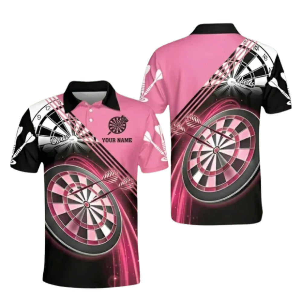 Red Lightning Men's for Team Personalized Darts Button Polo