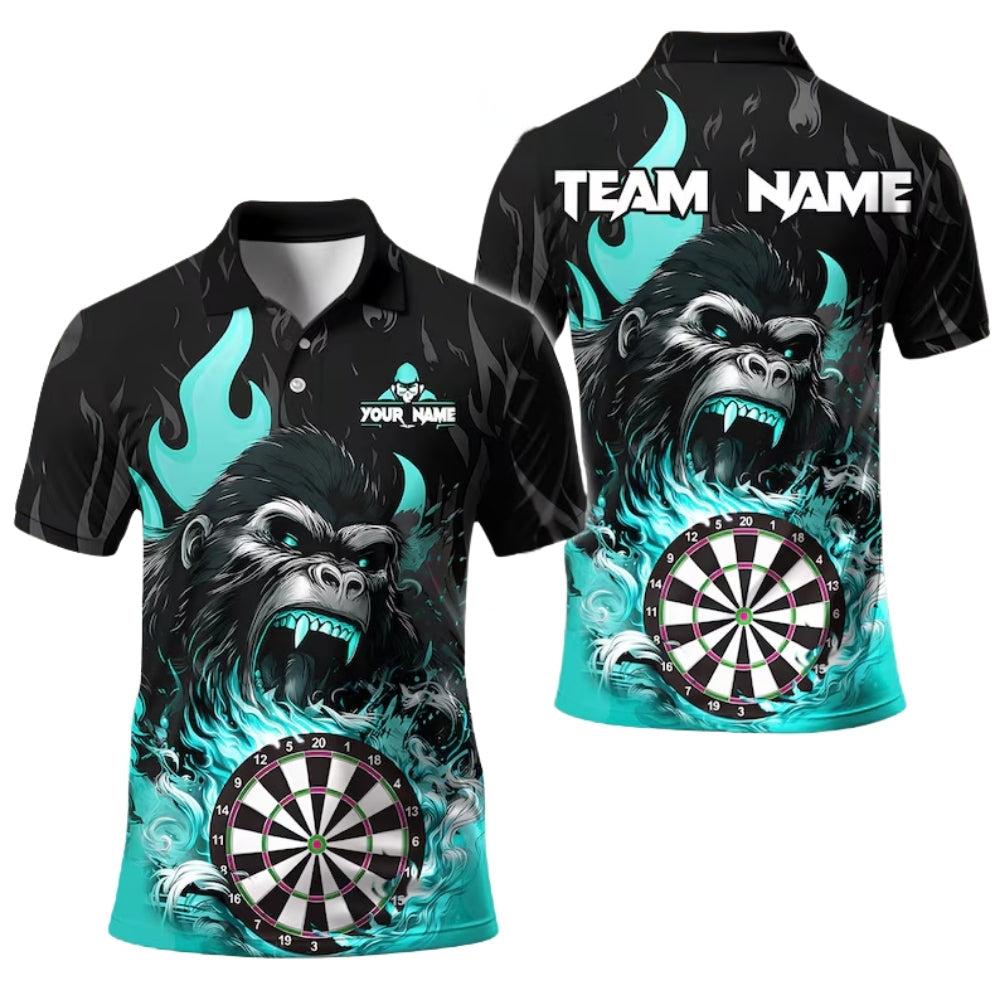 Gorilla Men Personalized Darts Button Polo