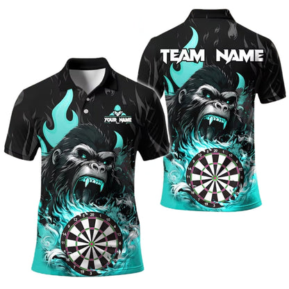 Gorilla Men Personalized Darts Button Polo