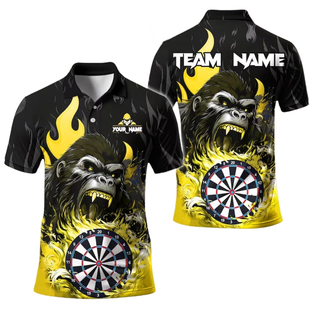 Gorilla Men Personalized Darts Button Polo