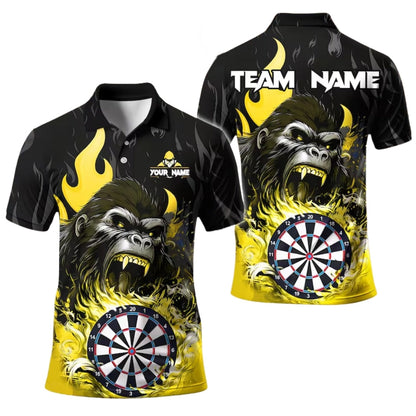 Gorilla Men Personalized Darts Button Polo