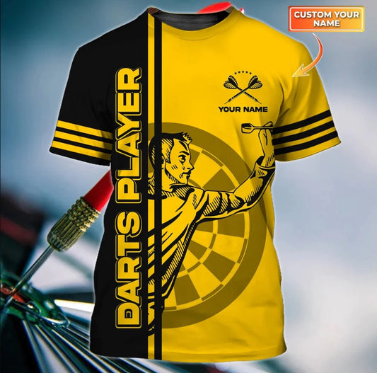 Player Yellow Personalized Darts Button Polo