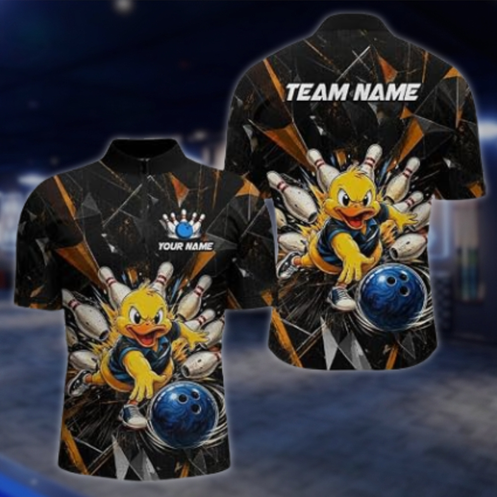 Personalized Duck Bowling Mens Jersey, Custom Duck Bowling Shirt For Team BZ0888