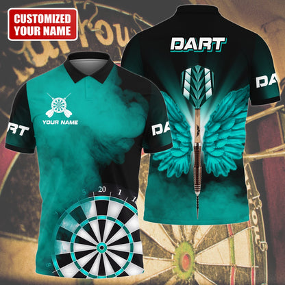 Multi Color Wings Personalized Darts Button Polo