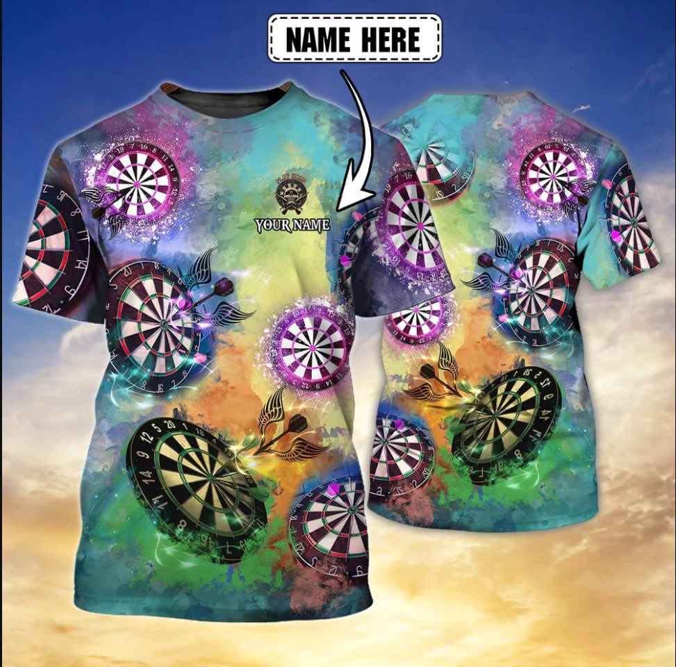 Colorful Pattern Personalized Darts Button Polo