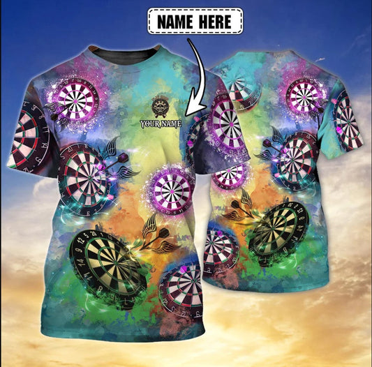 Colorful Pattern Personalized Darts Button Polo