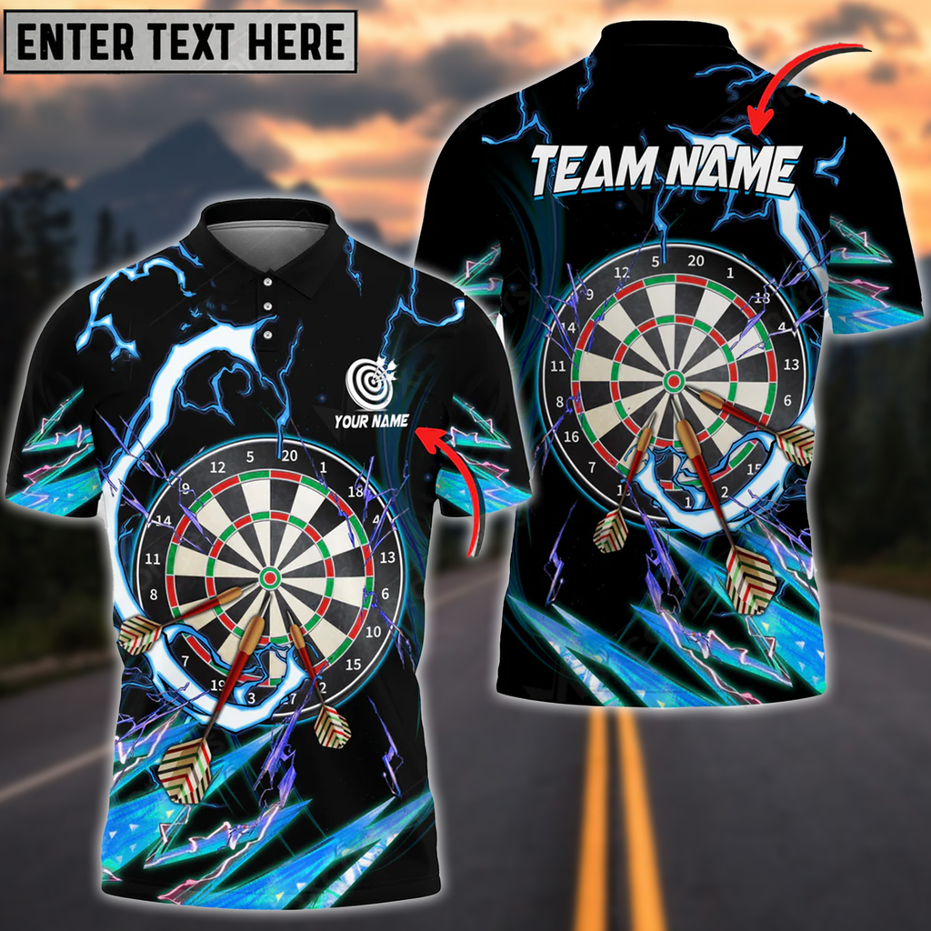 Multilcolor Breath of Thunder Personalized Darts Button Polo