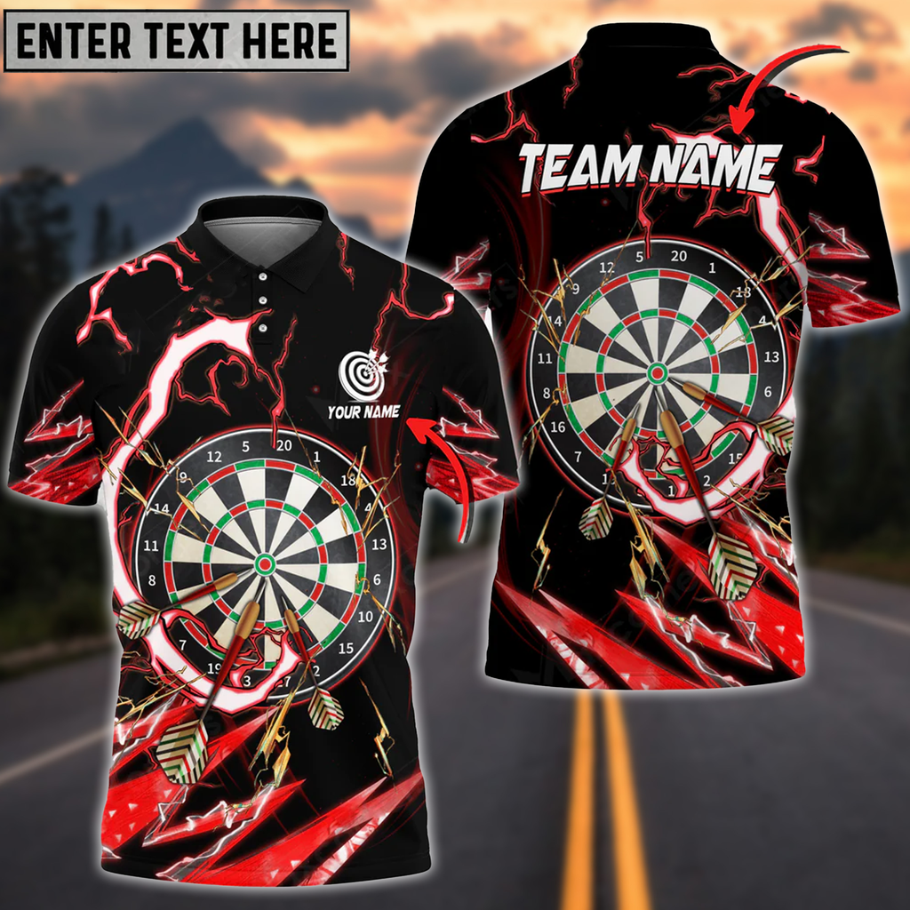 Multilcolor Breath of Thunder Personalized Darts Button Polo