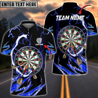 Multilcolor Breath of Thunder Personalized Darts Button Polo