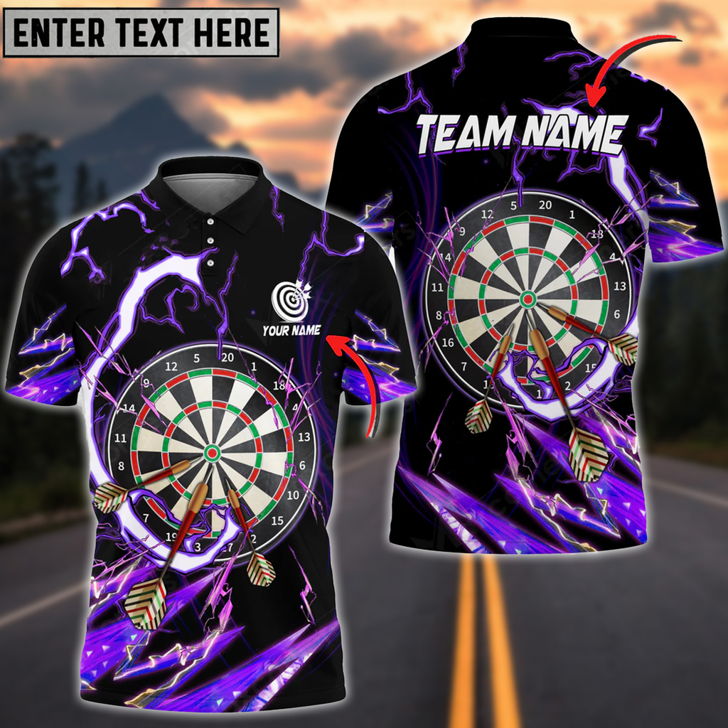 Multilcolor Breath of Thunder Personalized Darts Button Polo