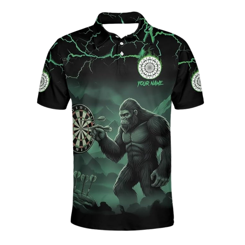 Bigfoot Men Personalized Darts Button Polo