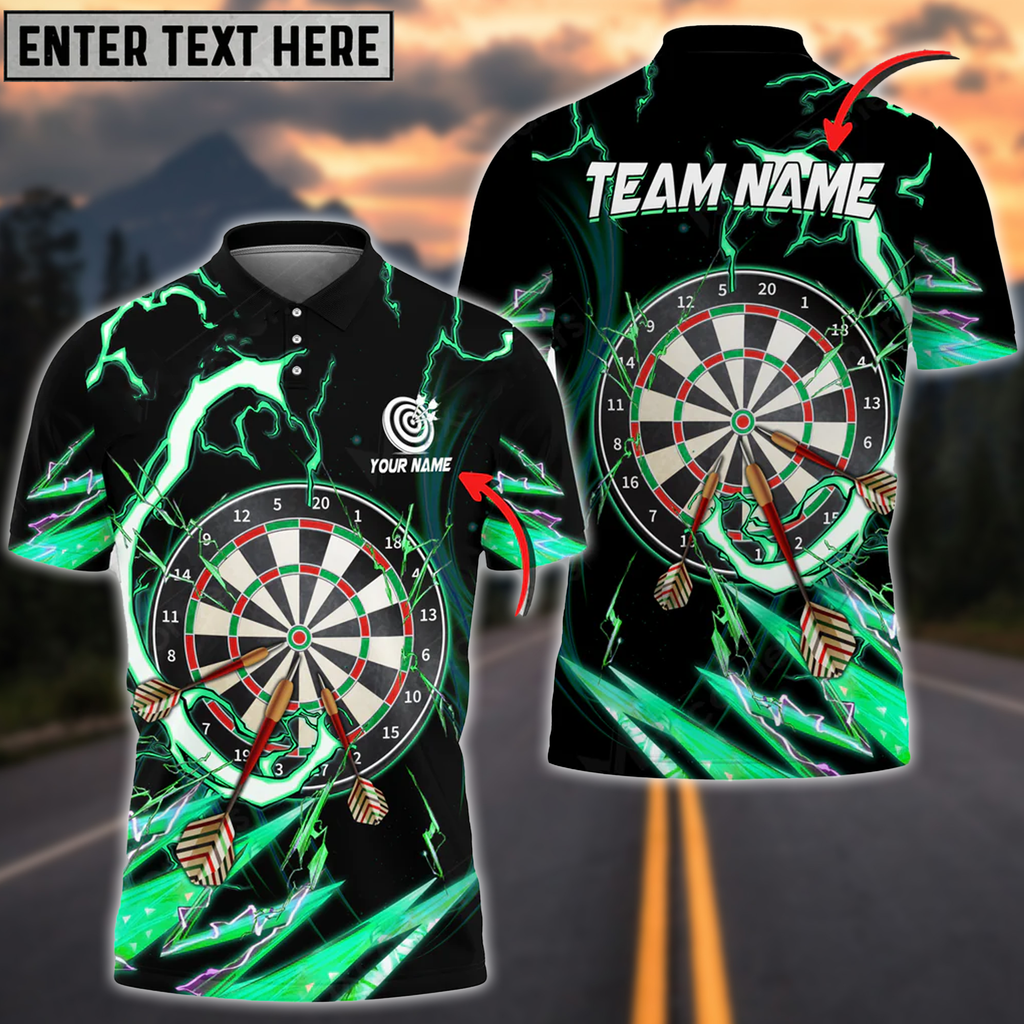Multilcolor Breath of Thunder Personalized Darts Button Polo