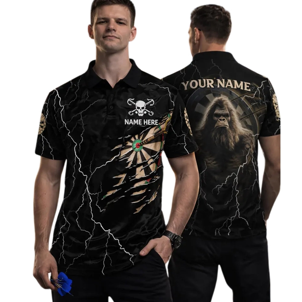 Bigfoot Thunder Personalized Darts Button Polo