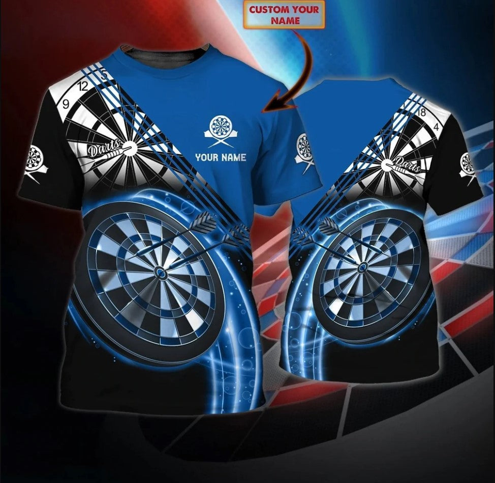 On ( Blue ) Personalized Darts Button Polo