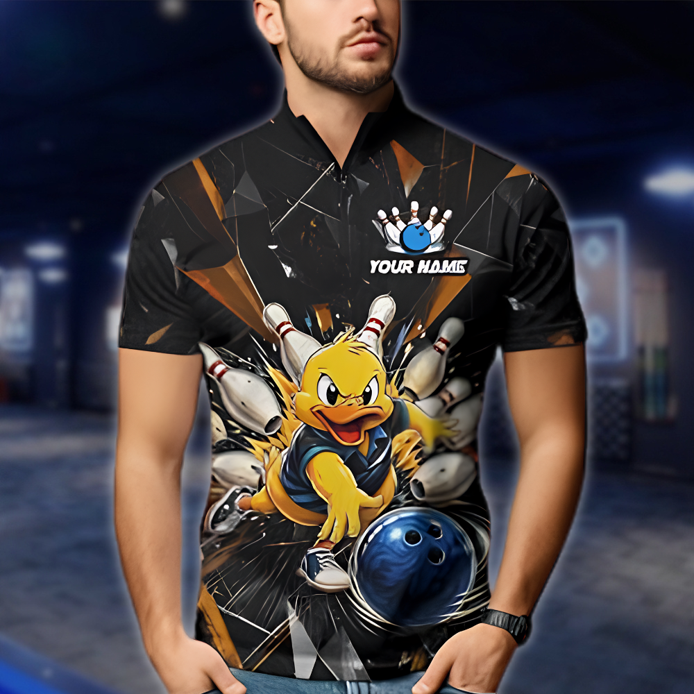 Personalized Duck Bowling Mens Jersey, Custom Duck Bowling Shirt For Team BZ0888