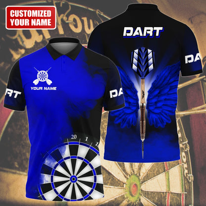 Multi Color Wings Personalized Darts Button Polo