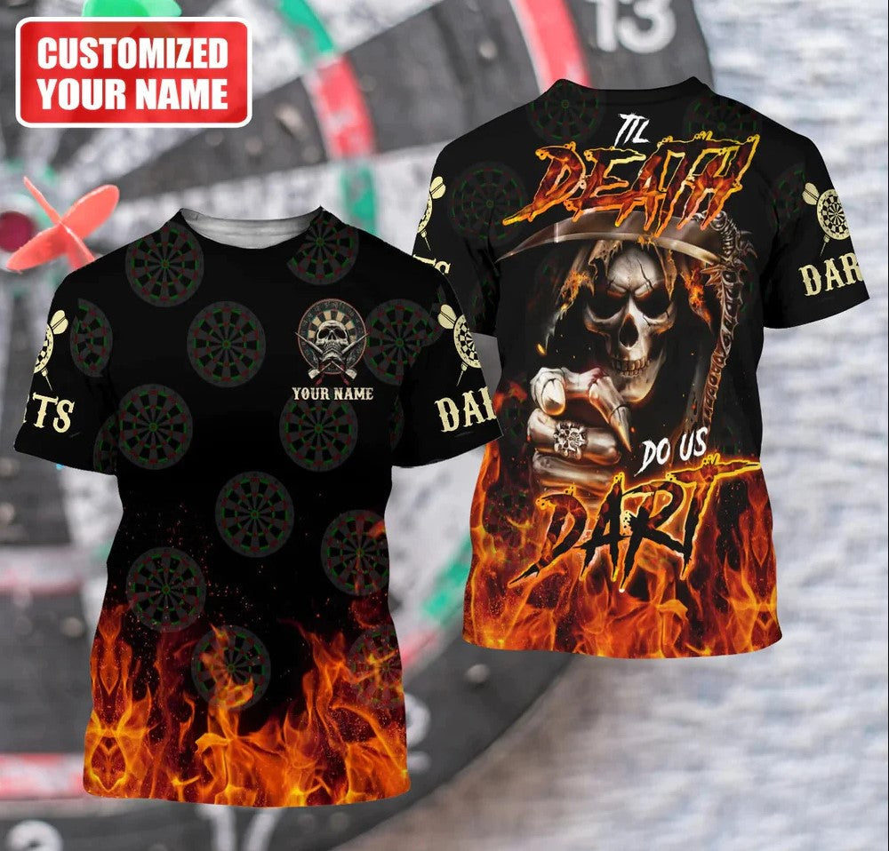 Fire Reaper Personalized Darts Button Polo