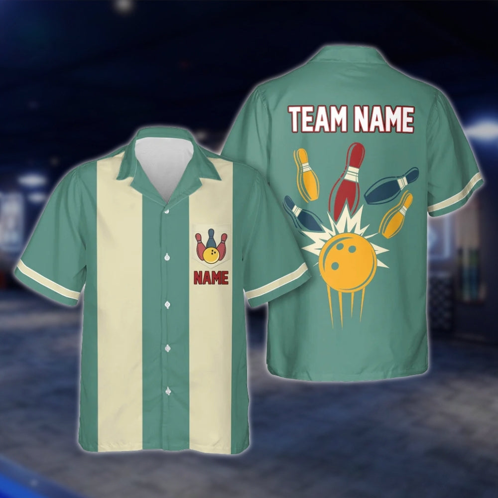 Custom Retro Bowling Hawaiian Shirt For Men Women, Purple Custom Retro Bowling Shirts BE0049